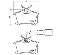 P 85 058 BREMBO Kit pastiglie freno, Freno a disco per FORD,SEAT,VW