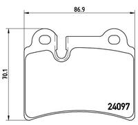 P 85 111 BREMBO Kit pastiglie freno, Freno a disco per VW
