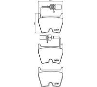 P 85 132 BREMBO Kit pastiglie freno, Freno a disco per AUDI