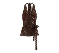 P.A.R.O.S.H. - Silk Polka Dot Top - - Tops - Donna - Marrone - M