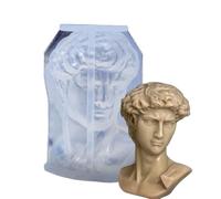 P[ara Candele Stampo in silicone per candele profumate a forma di David, stampo in resina con ritratto 3D, strumento per realizzare intonaco, artigianato, decorazione della casa