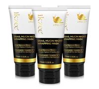 P-Beauty, 3 maschere da notte per il viso con Snail Mucin & Collagene - Night Wrapping Mask, Umidità e rigenerazione durante la notte, pelle più liscia, anti-invecchiamento, maschera Skincare (3 x 75