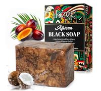 P-Beauty Black Soap - Sapone nero africano, vegano con burro di karitè, olio di cocco e di palma, sapone per il viso, sapone per il corpo, sapone per capelli, sapone naturale, contro brufoli, acne