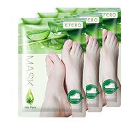 P-Beauty Cosmetic Accessories | Maschera per piedi all'aloe vera, peeling per i piedi per contrastare la pelle secca e screpolata | peeling per piedi per pelle pura sui piedi (3 paia)