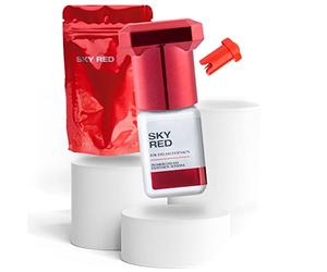 P-Beauty Cosmetic Accessories | Sky Glue colla per ciglia professionale | offre una lunga durata | Lashes | tempo di asciugatura 1-2 sec. | Colore: nero | 5 ml (rosso)