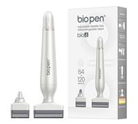 P-Beauty Derma Stamp Pen BIO4 - Microneedling Dispositivo - Dermapen con 2 attacchi 64 & 120 aghi, profondità ago regolabile 0-3 mm - Mesoroller per rughe, cicatrici, pori, anti-invecchiamento