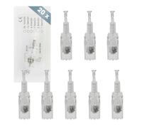 P-Beauty Dermapen M1 - Cartucce di ricambio per microneedling, per auto Derma Electric Pen M1, chiusura filettata a onda, trattamenti di grandi dimensioni anti-invecchiamento (20 pezzi 42 pin)