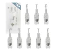 P-Beauty Dermapen M1 - Cartucce di ricambio per microneedling, per auto Derma Electric Pen M1, con chiusura filettata, per ringiovanimento, piedini di gallina (10 pezzi Nano Rotondo)