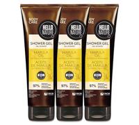 P-Beauty, gel doccia con olio di Marula, vegano, per uomo e donna, per la pelle secca e sensibile, idratante, rigenerante (3 x 250 ml)