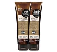 P-Beauty, gel doccia nutriente con olio di cocco biologico, idratante per la pelle secca con profumo di cocco, crema per il corpo con olio di mandorle e pantenolo, vegano e senza microplastica (2 x