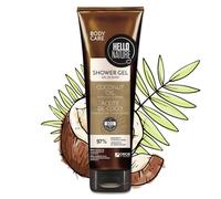 P-Beauty, gel doccia nutriente con olio di cocco biologico, idratante per la pelle secca con profumo di cocco, crema per il corpo con olio di mandorle e pantenolo, vegano e senza microplastica (250 ml