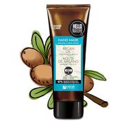 P-Beauty - Maschera per mani con olio di argan e vitamina E, ricca cura delle mani vegana, per mani asciutte, idratazione intensa e rigenerazione, crema per le mani senza parabeni e siliconi (1 x 75