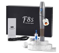 P-Beauty Microneedling F8S 2024 - Senza Fili in Titanio - Regolabile da 0,25mm a 3mm | Incluso 2 Cartucce Nano Rotonde | Derma Pen per Anti-Aging, Cicatrici da Acne, Iperpigmentazione, Smagliature