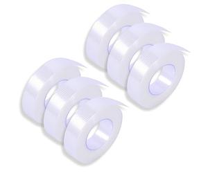 P-Beauty Nastro medicale per l'estensione delle ciglia, ipoallergenico Micropore 3M, trasparente, traspirante, 1,25 cm x 9,14 m, 1-10 pezzi, 6 pezzi.