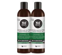 P-Beauty Natural Cosmetics 2 x detergente per il viso con acqua micellare, 300 ml, pulizia delicata del viso con olio di semi di canapa, rimuove il trucco e le impurità, ingredienti naturali al 99,7%