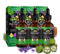 P-Beauty - Olio per capelli 3 in 1, con olio di ricino nero, lavanda e olio di argan, 180 ml, rinforza i capelli, per la crescita dei capelli, idratante pelle e capelli, olio contro la caduta dei