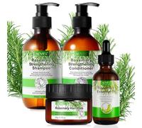 P-Beauty Rosmarino Set 2 - Maschera per capelli 60 g, olio di rosmarino 60 ml, shampoo 300 ml e balsamo da 300 ml, per la crescita dei capelli e del cuoio capelluto, cura dei capelli, shampoo