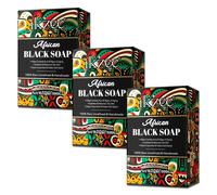 P-Beauty Sapone nero africano naturale per la cura della pelle 3x100 p