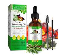P-BEAUTY - Set di balsamo per capelli 3 in 1, balsamo nutriente per capelli sani e lucenti, densità dei capelli e salute dei capelli, con rosmarino, ricino nero e olio di Batana, 60 ml