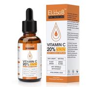 P-Beauty Siero viso anti-invecchiamento con 20% vitamina C, acido ialuronico e vitamina E, vegano, idratante, schiarente, antirughe, 30 ml