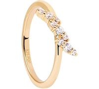 PDPAOLA Originale anello placcato oro con zirconi Natura Essentials AN01-886 52 mm