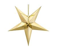 P&D Stella di Carta Colore Oro con spago da 70 cm Decorazione Feste Eventi Party