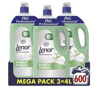 P&G PROFESSIONAL Lenor Ammorbidente Lavatrice Concentrato Professional, 600 Lavaggi, 12 L (3 X 4 L), Brezza di Primavera