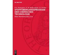 P G Romankov N B Raskovsk Stoffübergangsprozesse Der Chemisch (Copertina rigida)