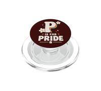 P Is For Pride Lettera arcobaleno Retro Daisy Supporto LGBTQ PopSockets PopGrip per MagSafe