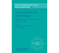 P. J. Cameron Finite Geometries and Designs (Tascabile)
