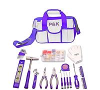 P & K Set di attrezzi viola da 141 pezzi con pratica borsa | Ideale per riparazioni precise e progetti fai da te in un design elegante