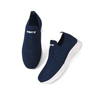 P&L ITALY COLLECTION Scarpe sportive senza lacci slip-on donna comode e leggere per la corsa lavoro camminando casual sneakers, Navy, 36 EU