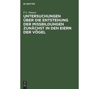 P L Panum Untersuchungen Über Die Entstehung Der Missbildunge (Copertina rigida)
