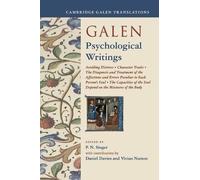 P. N. Singer Galen: Psychological Writings (Tascabile)