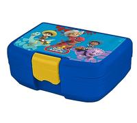 p:os 35124 - Porta Pranzo Dino Ranch per Bambini con Uno Scomparto, Porta Pranzo in plastica con Chiusura a Clip, Porta merenda per Asilo, Scuola e Tempo Libero