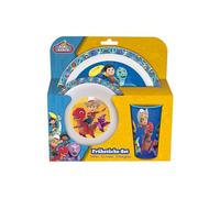 p:os 35133 - Set da Colazione Dino Ranch, Set di stoviglie da 3 Pezzi con Piatto, Ciotola e Tazza, stoviglie in plastica per Bambini, Lavabili in lavastoviglie/microonde