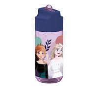 p:os 35445-Frozen La Regina di Ghiaccio 2 Bambini, Borraccia con Cannuccia Integrata, capacità Circa 430 ml, a Prova di perdite, per la Scuola, Lo Sport e Il Tempo Libero, Multicolore, 35445