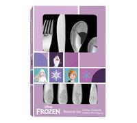 p:os 35805-Set Frozen la Regina dei Ghiacci, Set di Posate per Bambini da 4 Pezzi in Acciaio Inox, con Coltello, forchetta, minestra e Cucchiaio da Dessert, Multicolore, 35805