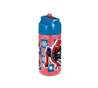 p:os Biberon Spiderman per Bambini con Cannuccia Integrata, recipiente con capacità di Circa 430 ml, Ideale per Bevande Fredde