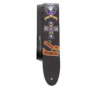 P Perri's Leathers Ltd. Tracolla per chitarra - Direct To Leather- Licenza ufficiale GUNS N ROSES- regolabile - Per chitarre acustiche/basso/elettriche - Made in Canada (DTL25GR-11008), multi, 56