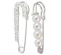 P Prettyia 2 Pezzi Spilla da Balia, Clip di Sciarpa, Spilla di Sicurezza con Strass, Spille e Fermagli