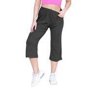 P&R DANCEWEAR LTD Pantaloncini elasticizzati a gamba larga da donna Pantaloni a 3/4 Pantaloni Palazzo Capri Pantaloni larghi Pigiama morbido comodo e versatile