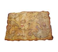 P’Tit Clown - 20019 - Mappa del Tesoro - Treasure, Gold Map - Accessorio per Decorazione Compleanni Bambini, Carnevale, Halloween, Caccia al Tesoro - 29 x 45 cm