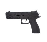 P’TIT CLOWN - 74560 - Pistola Automatica Finta - Giocattolo - Accessorio per Travestimento Carnevale, Halloween, Cosplay, Film, Spettacolo, Feste in Maschera - Plastica - 21 cm - Nero