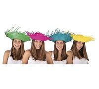 P' tit Clown 95423 Cappello Paglia Hawaiani Adesivo - Colore casuale, Modelli/Colori Assortiti, 1 Pezzo