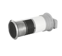 P-Turbo Flow 150 Manicotto da Parete Incl. Thermobox, Bianco, Acciaio Inox