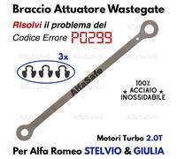 P0299 Braccetto Attuatore Wastegate Alfa Romeo Giulia Stelvio Motori Turbo 2.0T