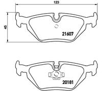 P06013 Kit pastiglie freno, Freno a disco Brembo