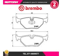 P06023 Kit pastiglie freno posteriore adatto a Bmw 5 (E39) (MARCA-BREMBO)..