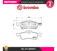 Brembo P 06 032 - Pastiglia Freno - Posteriore